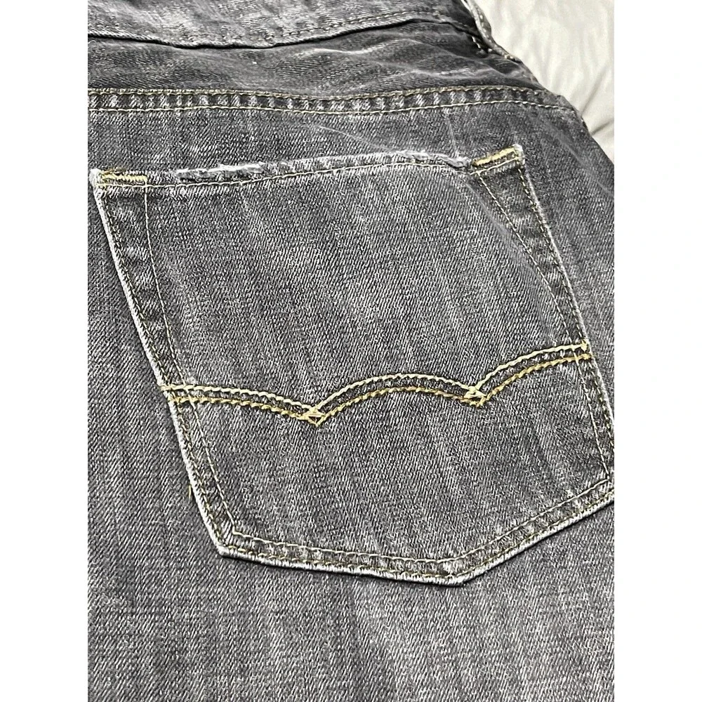 American Eagle Outfitters Size 34 X 32 Vintage Dark Grey Wash Denim Button Fly